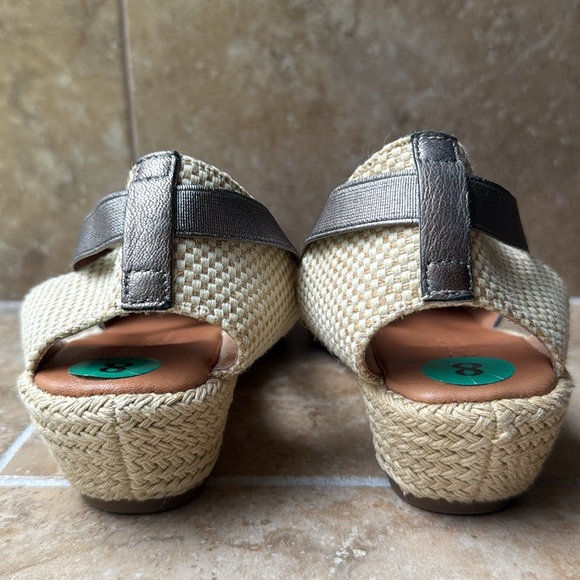 Gentle Souls by Kenneth Cole Lena Espadrilles Slip-on Sandals Leather Textile 8 - Picture 9 of 12